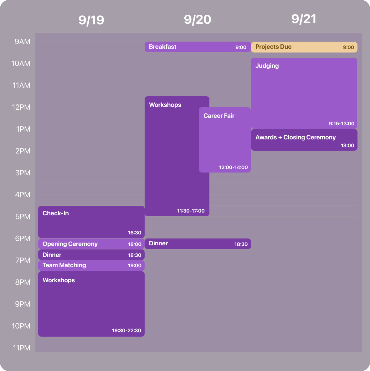 schedule
